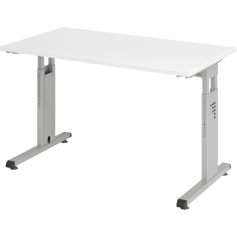 Höhenverstellbarer Schreibtisch Tarys-O, 120 x 67.2 cm, weiss