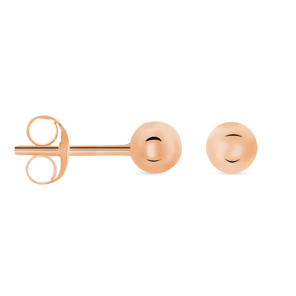 Boucles D'oreilles Puces Virgie Argent Rose