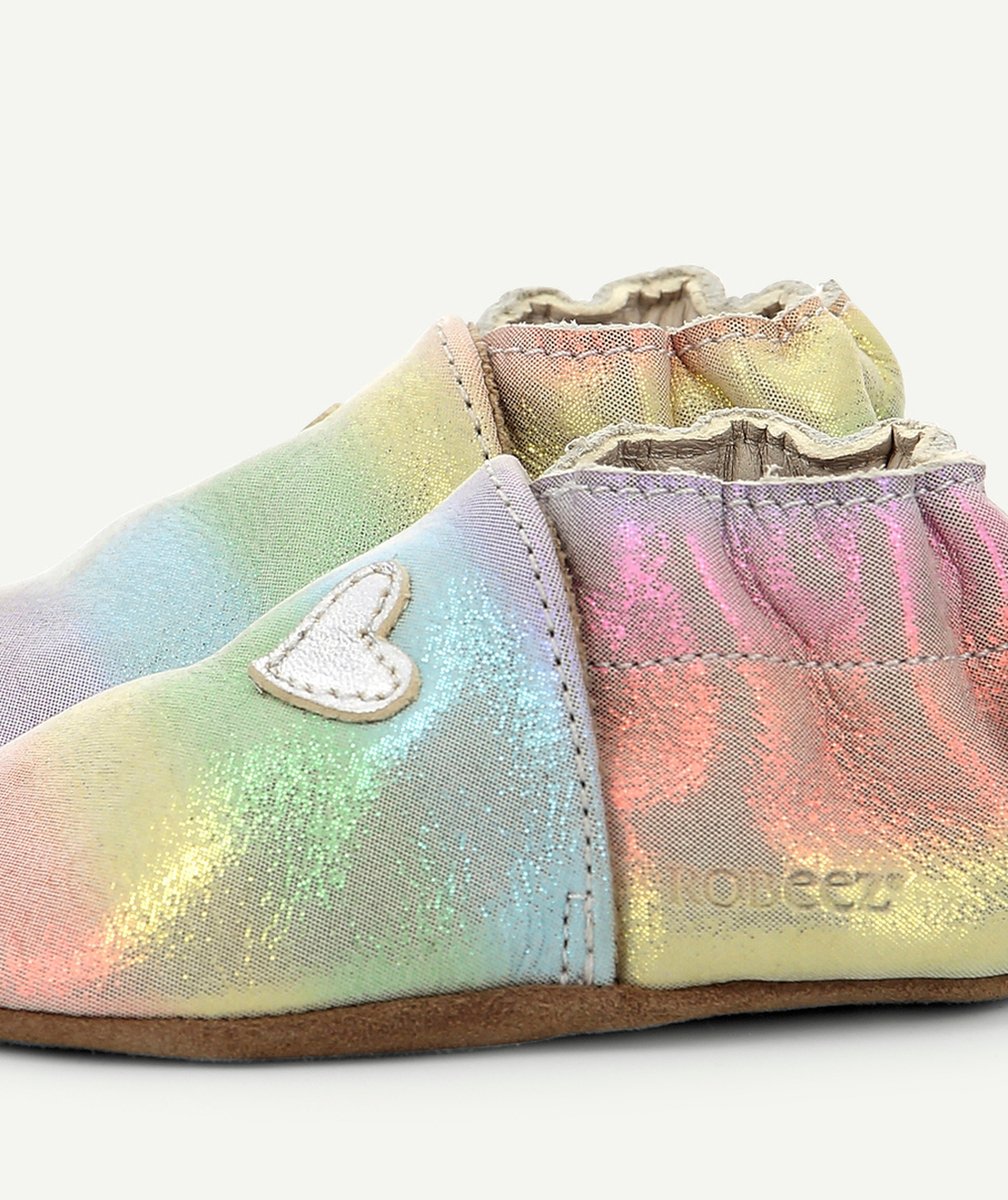 ROBEEZCHAUSSONS BÉBÉ MULTICOLOR EN CUIR AVEC COEUR