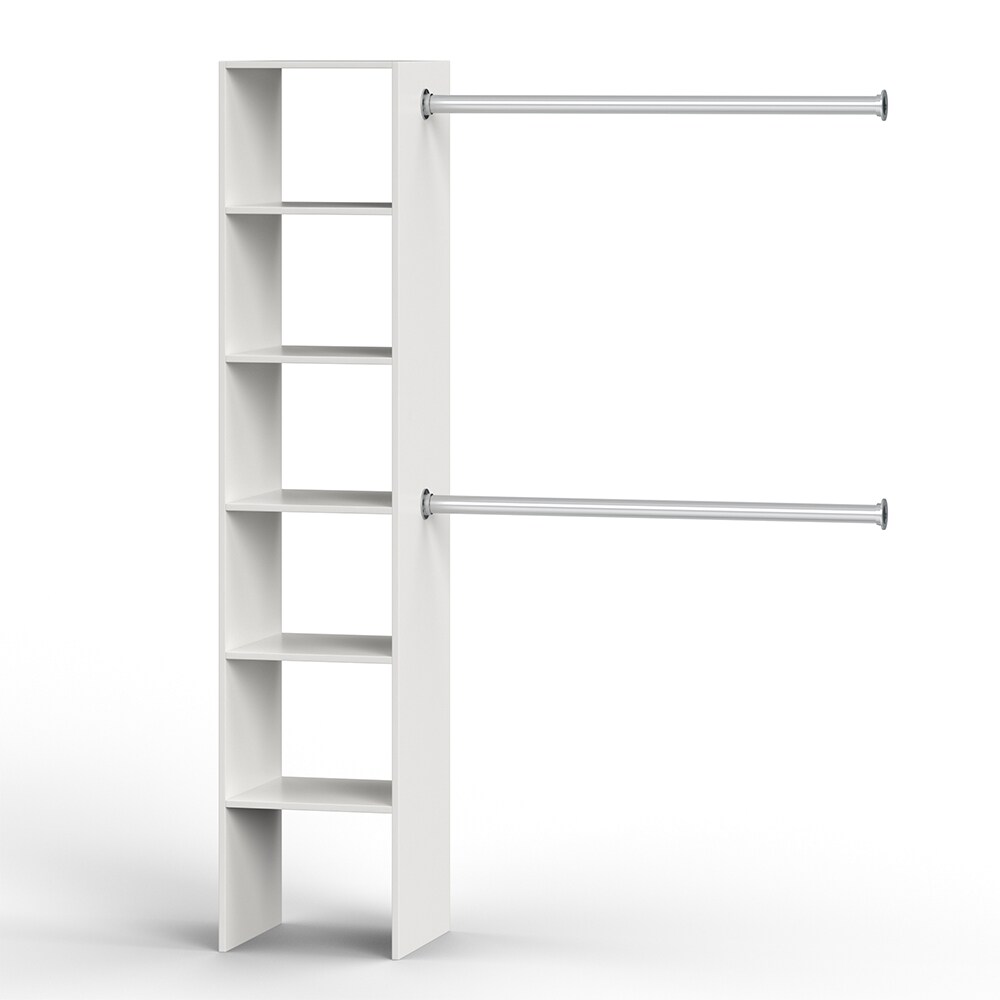 Vicco Kleiderschrank Visit begehbar Regal Kleiderständer Schrank 190cm Weiß