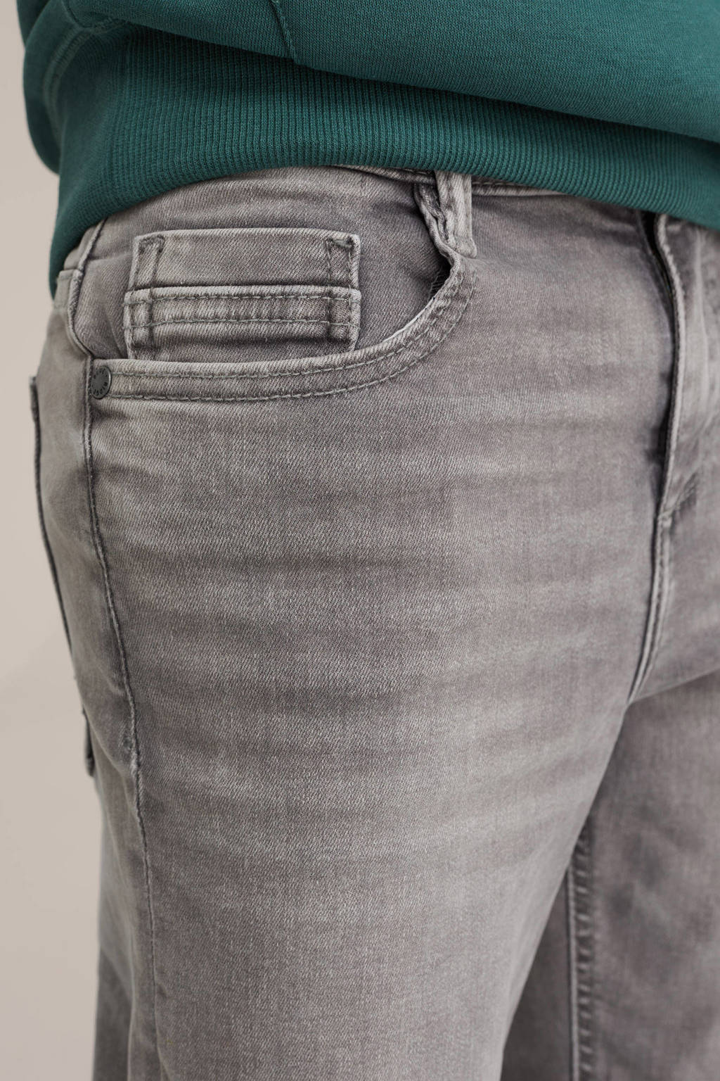 WE Fashion Blue Ridge waist slim fit jeans grey denim
