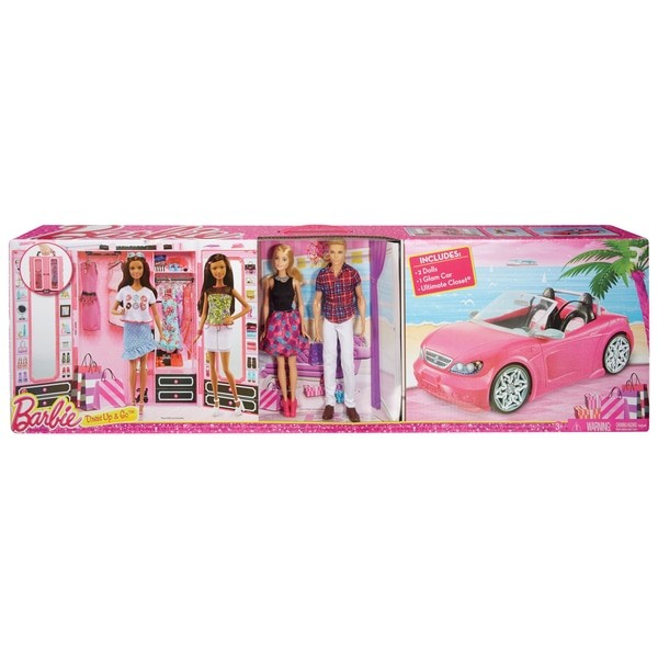 Barbie - Dukke, Convertible & Klædeskab (GVK05)