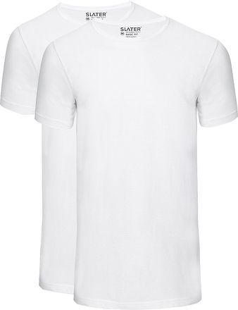 Slater 2-pack Basic Fit T-shirt Wit 7500 kopen