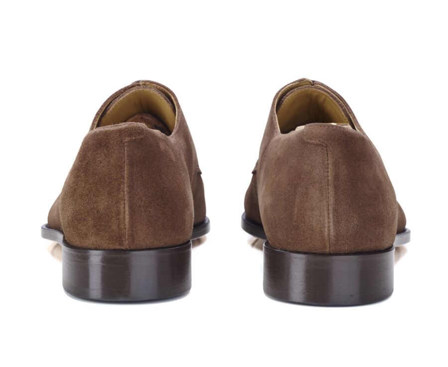 Derbies homme Velours havane semelle cuir - DOVER