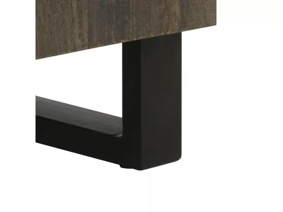 Buffets 3 pcs noir 60x33x75 cm bois massif de manguier