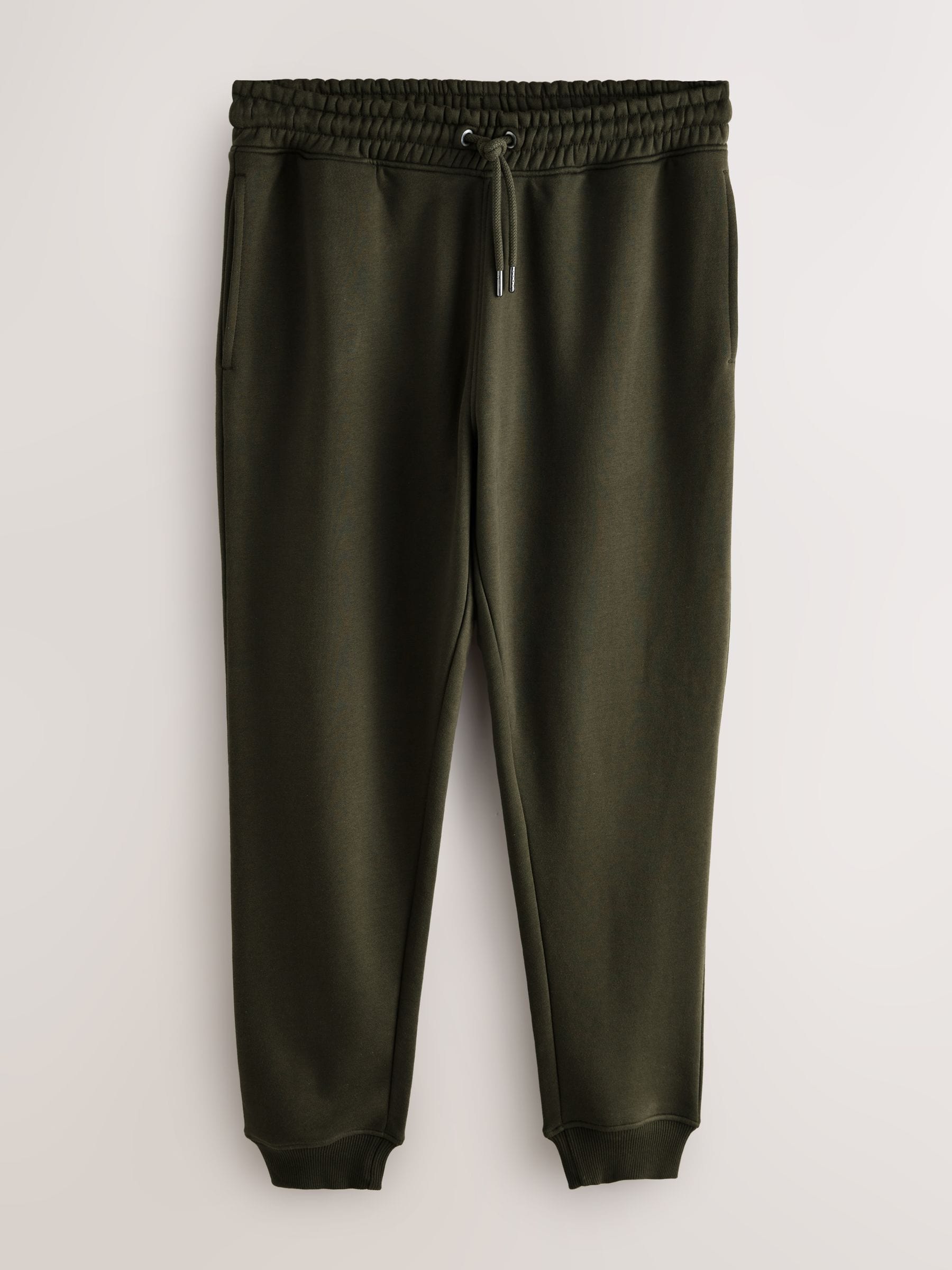 Zwart/leigrijs/kakigroen - Verpakking van 3 slim-fit jersey joggingbroeken met hoog katoengehalte