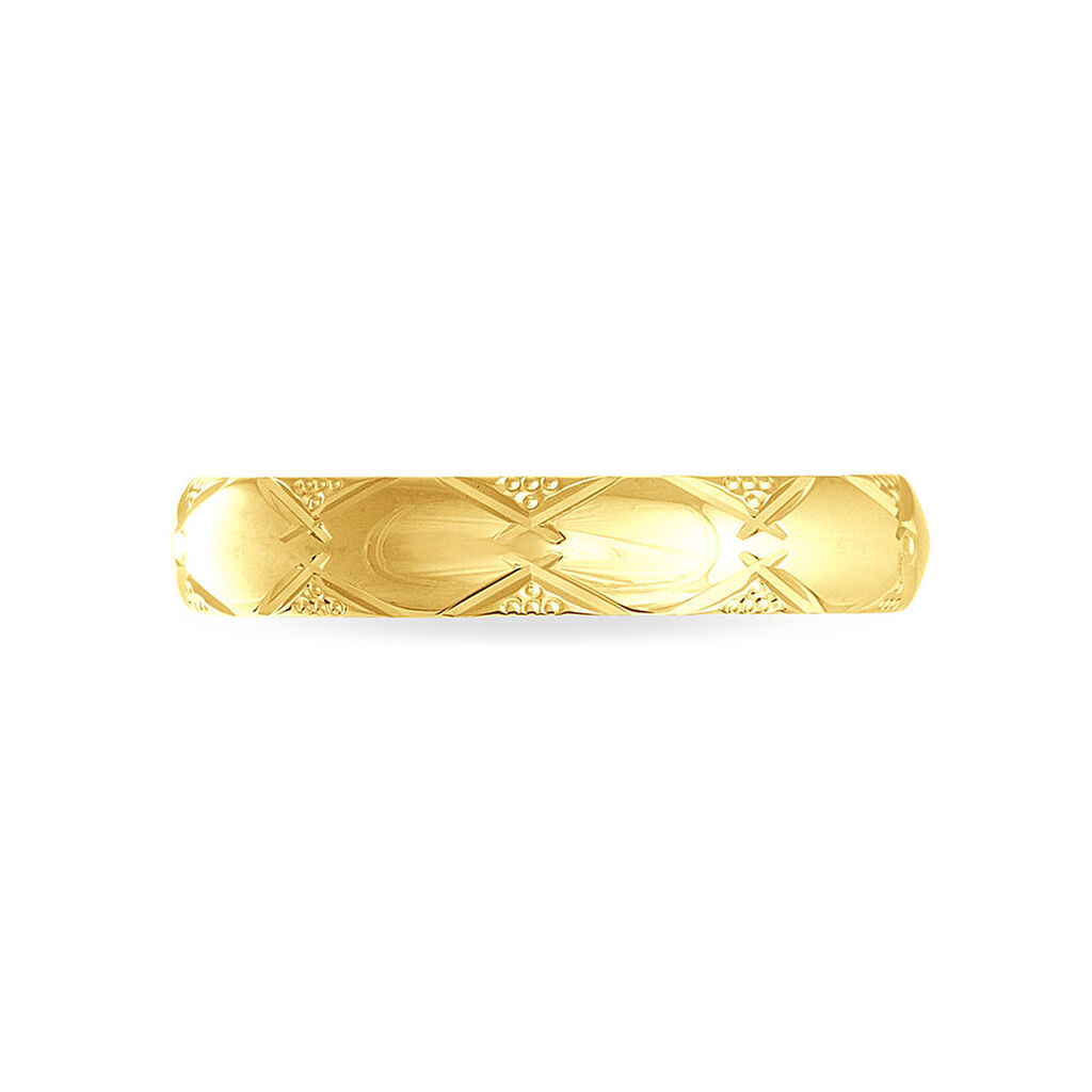 Alliance Harmonie Demi Jonc Classique Or Jaune