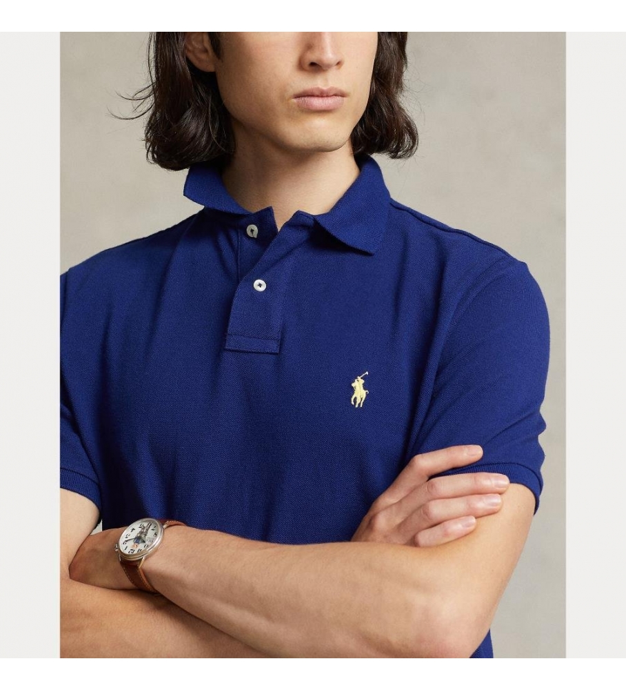 Polo Ralph Lauren Slim Fit Piqué, Azul