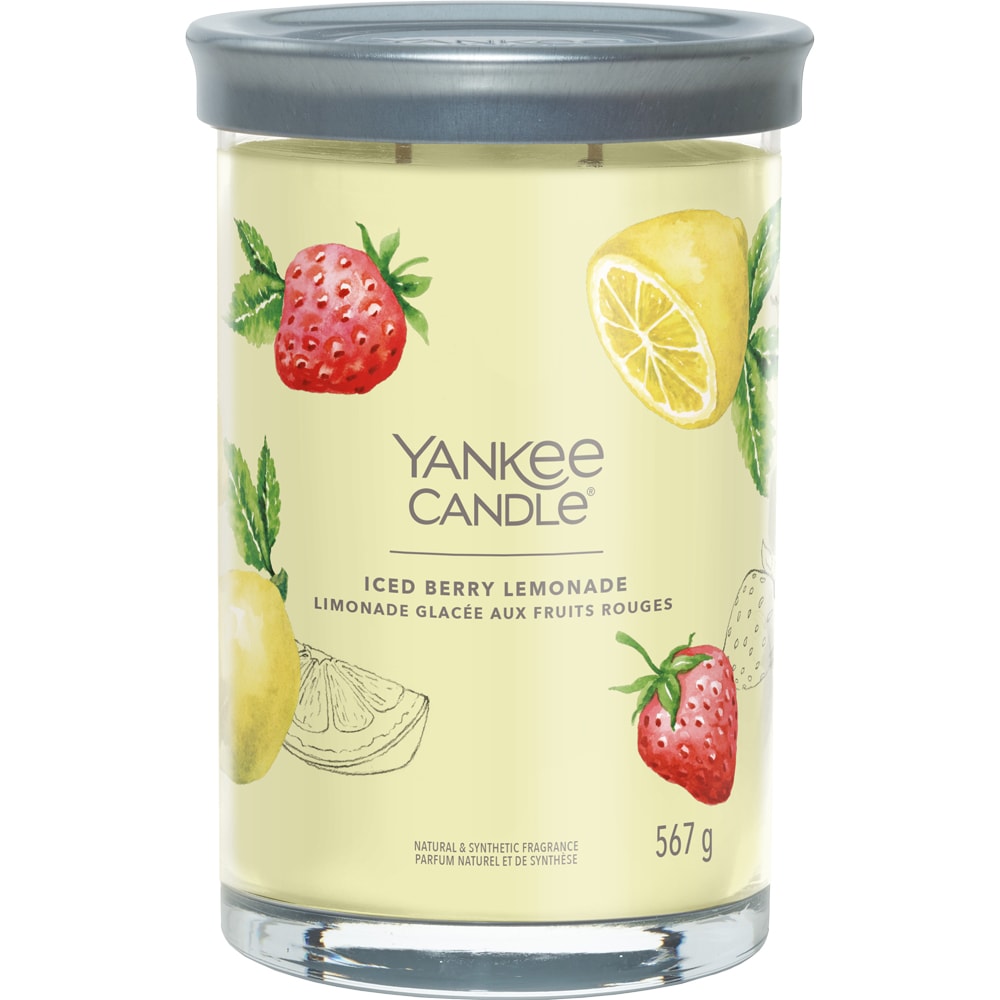 Bougie gobelet - Limonade glacée aux fruits rouges - Grand modèle - 567 g