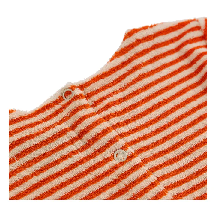 Bobo Choses Robe Coton Bio Eponge Rayée | Orange