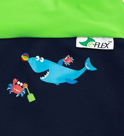 Konfidence BleBådebukser - UV50+ - Swim Nappy - Navy/Lime Fergal