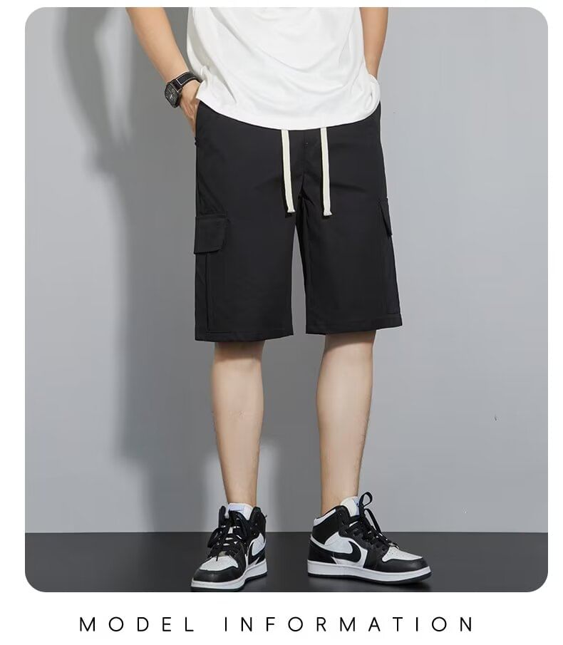 Antaeus - Mid Rise Plain Cargo Shorts