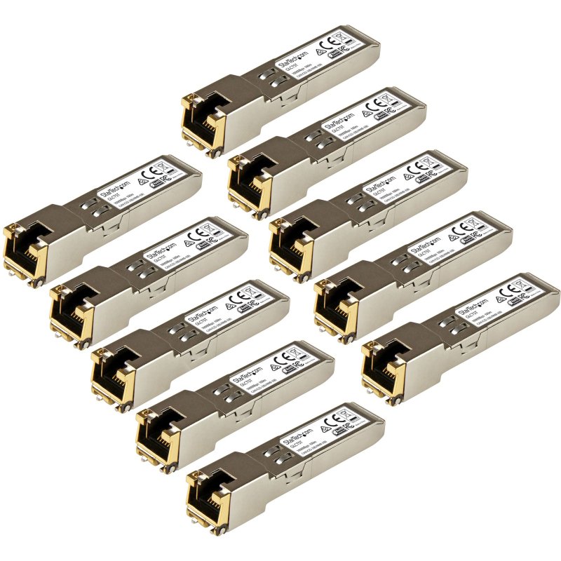 StarTech.com Module SFP GBIC compatible Cisco GLC-T - Transceiver 1000BASE-T - Paquet de 10