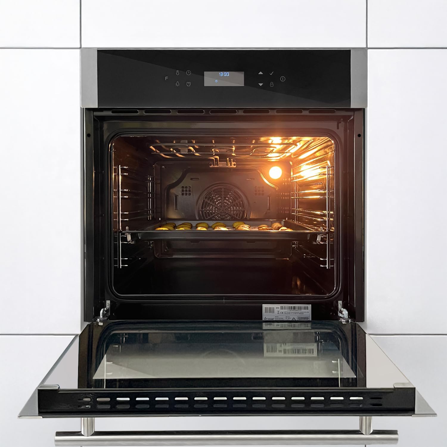 KKT KOLBE | Einbaubackofen 60 cm | 70L | 2,8kW | Pizzafunktion | Teleskopauszug | Grill | Umluft | Heißluft | Automatik-Timer | Smart WiFi App | WLAN | EB8313HC