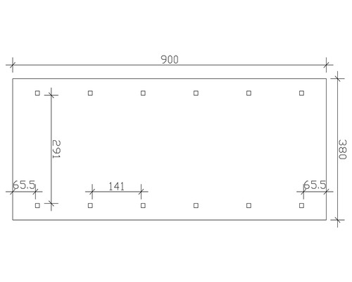 SKAN HOLZ Wallgau enkele carport inclusief daklatten en H-paalankers, 380 x 900 cm, geïmpregneerd