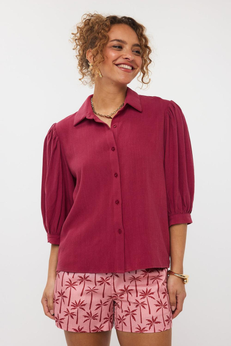 Ydence rode dames blouse