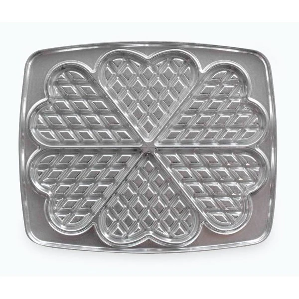 2 Plaques 6 gaufres cœurs fonte aluminium 23,8 cm 030521 Lagrange