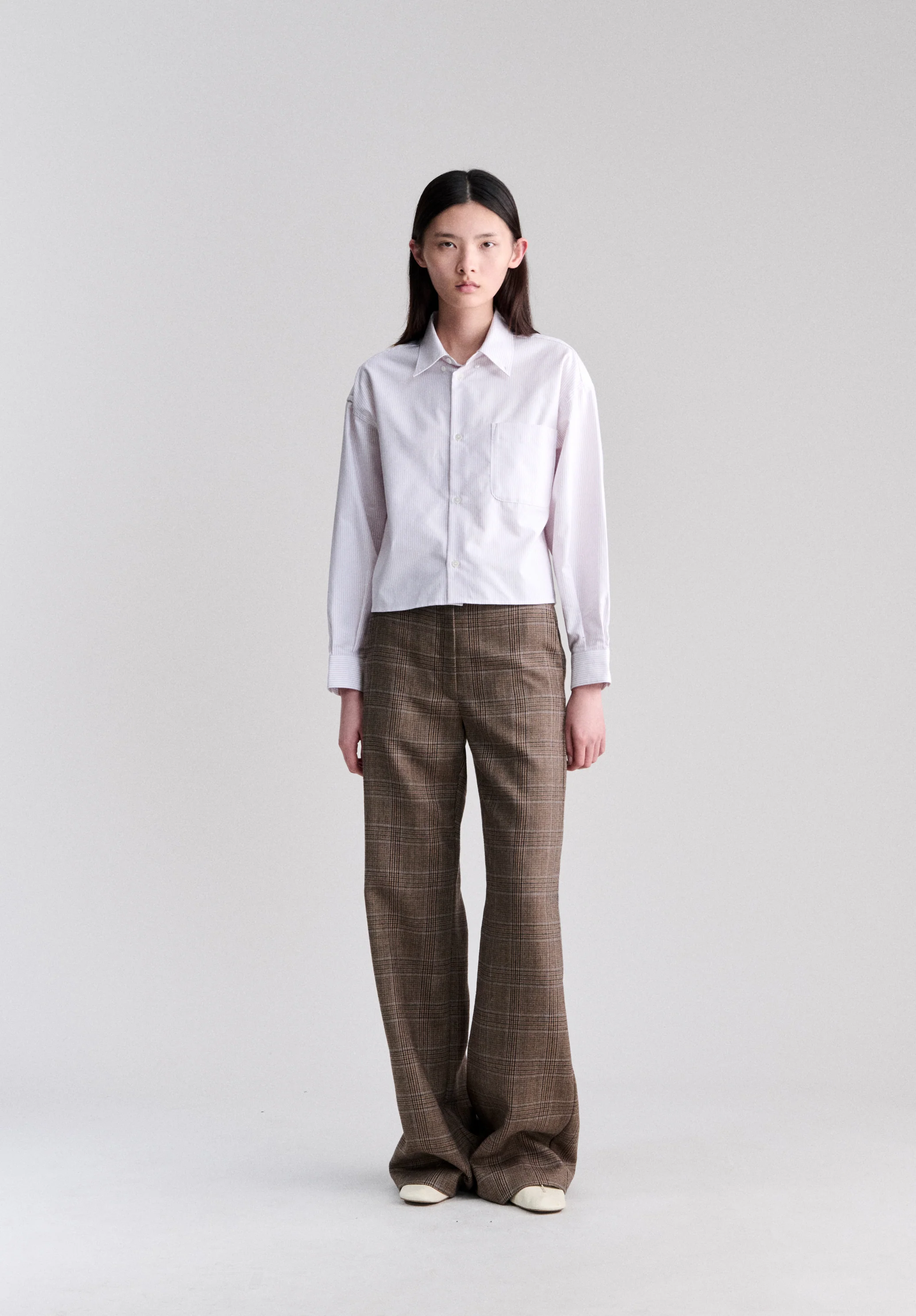 chemise sophia button down logo - Lilas