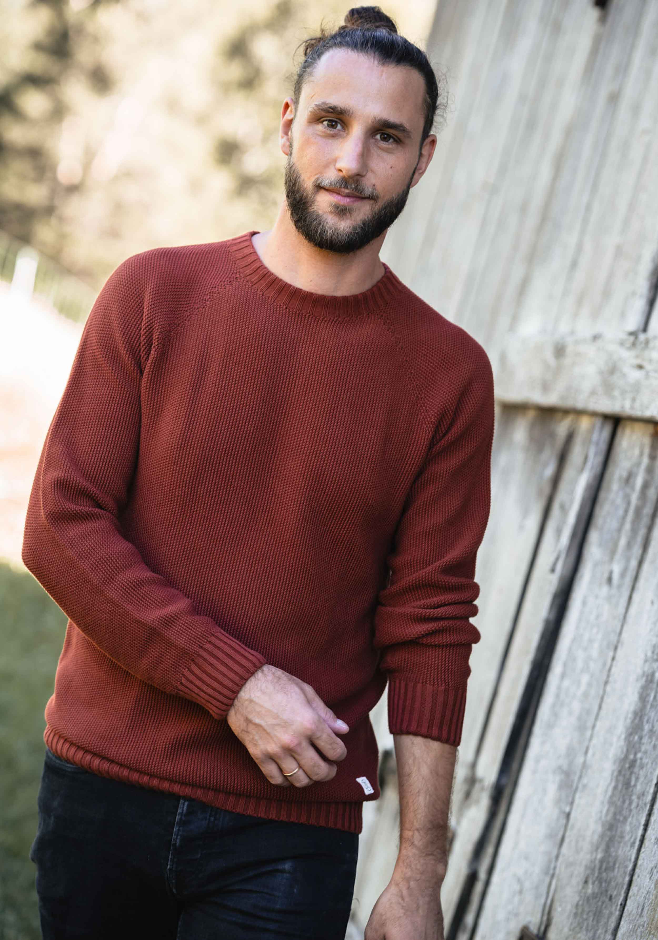 WE ARE ZRCL Herren-Strickpullover Melk Swiss Edition Rost