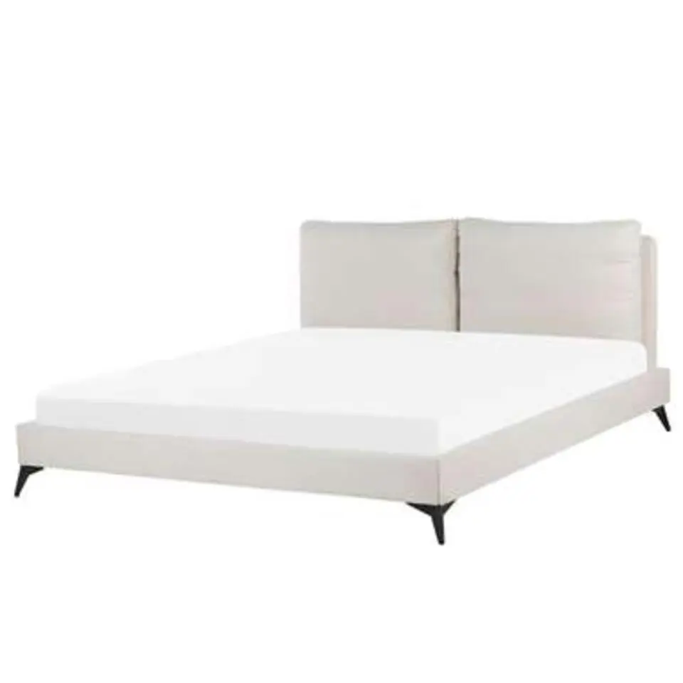 MELLE - Tweepersoonsbed - Beige - 180 x 200 cm - Chenille