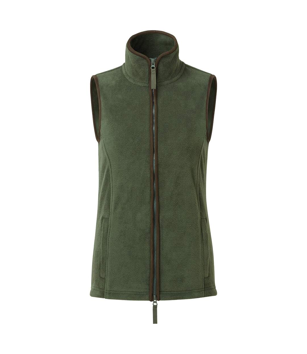 Premier - Veste sans manches ARTISAN - Femme (Vert kaki foncé / Marron) - UTRW8190