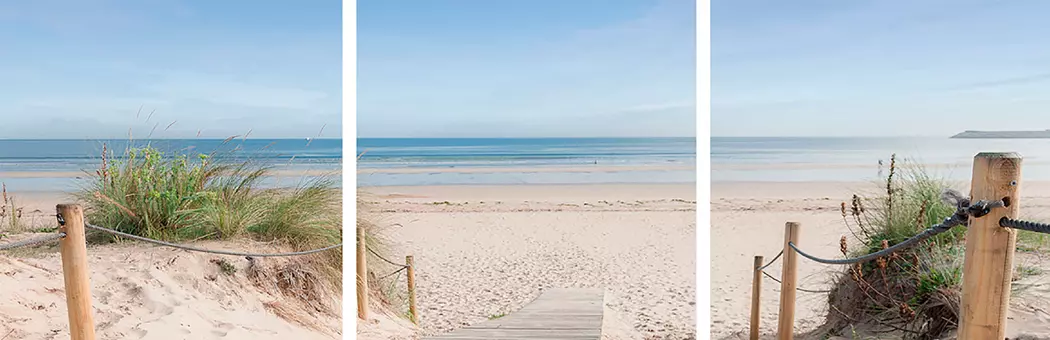Glasbild 3tlg. Meet me at the Beach