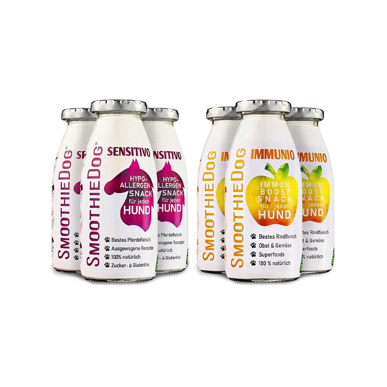 SmoothieDog Sensitivo 3x 250 ml + Immunio 3x 250 ml