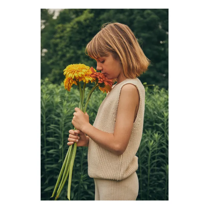 Poudre Organic Pull Sans Manches Canneberge | Jaune pâle