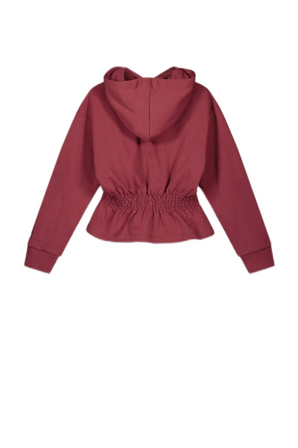 sweater CHARLIE met logo en borduursels bordeauxrood