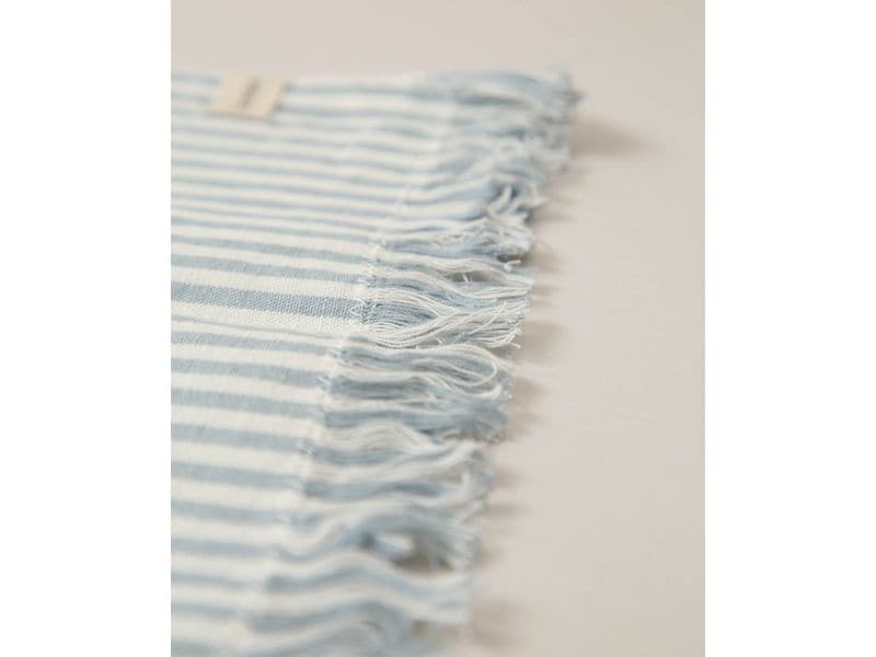 Esmée Strandtuch -Set Sol 100 x 190 cm, Weiss/Blau Hamam und Strandtuch