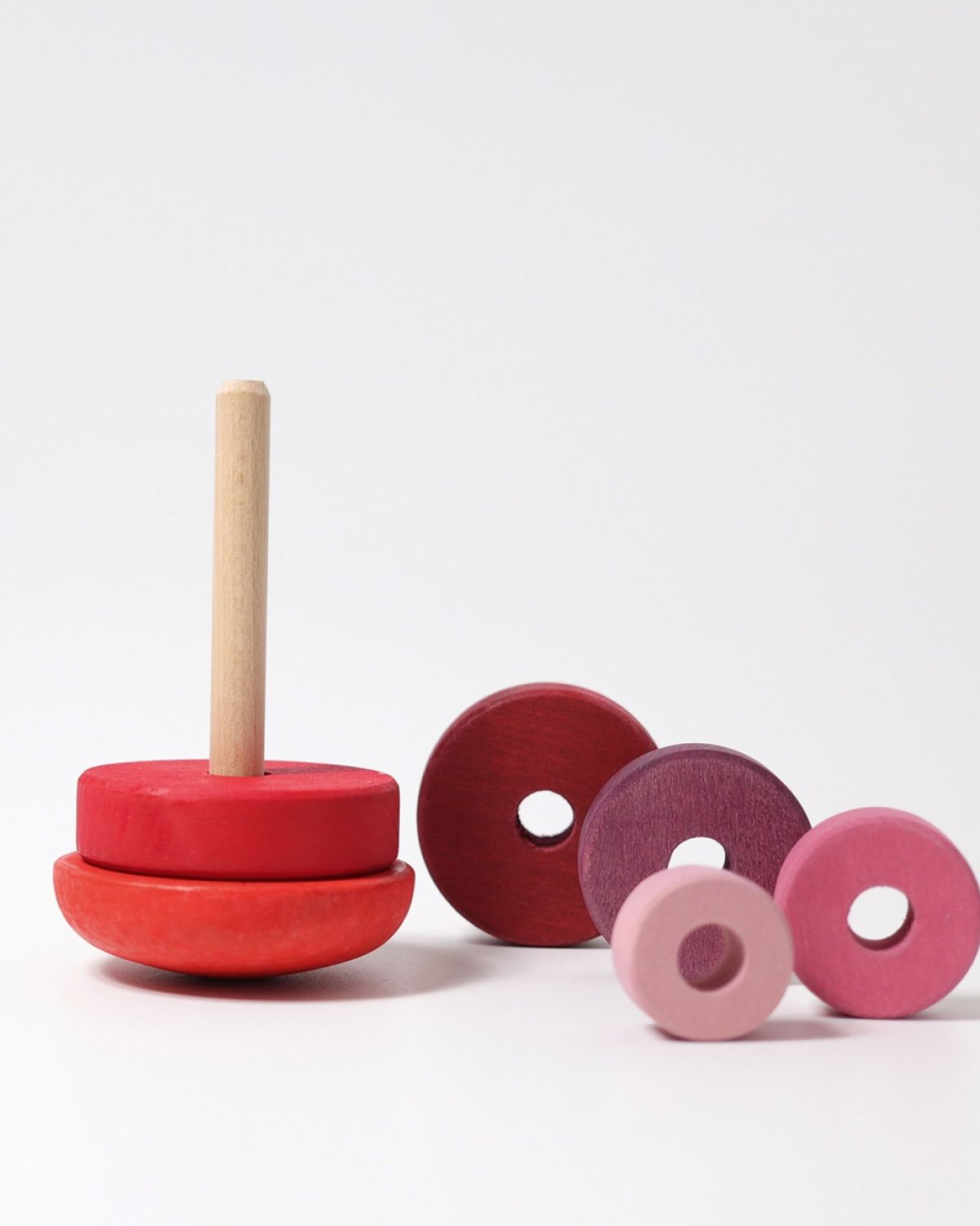 Stabletårn i Tre M/ Balansebrett – 13 cm | Wobbly Stacking Tower