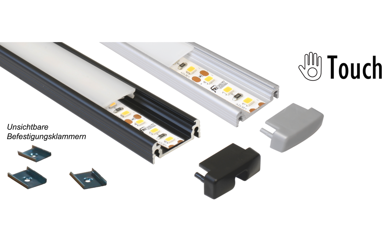 Frilight LED Alu-Lichtleiste opal Touch 500