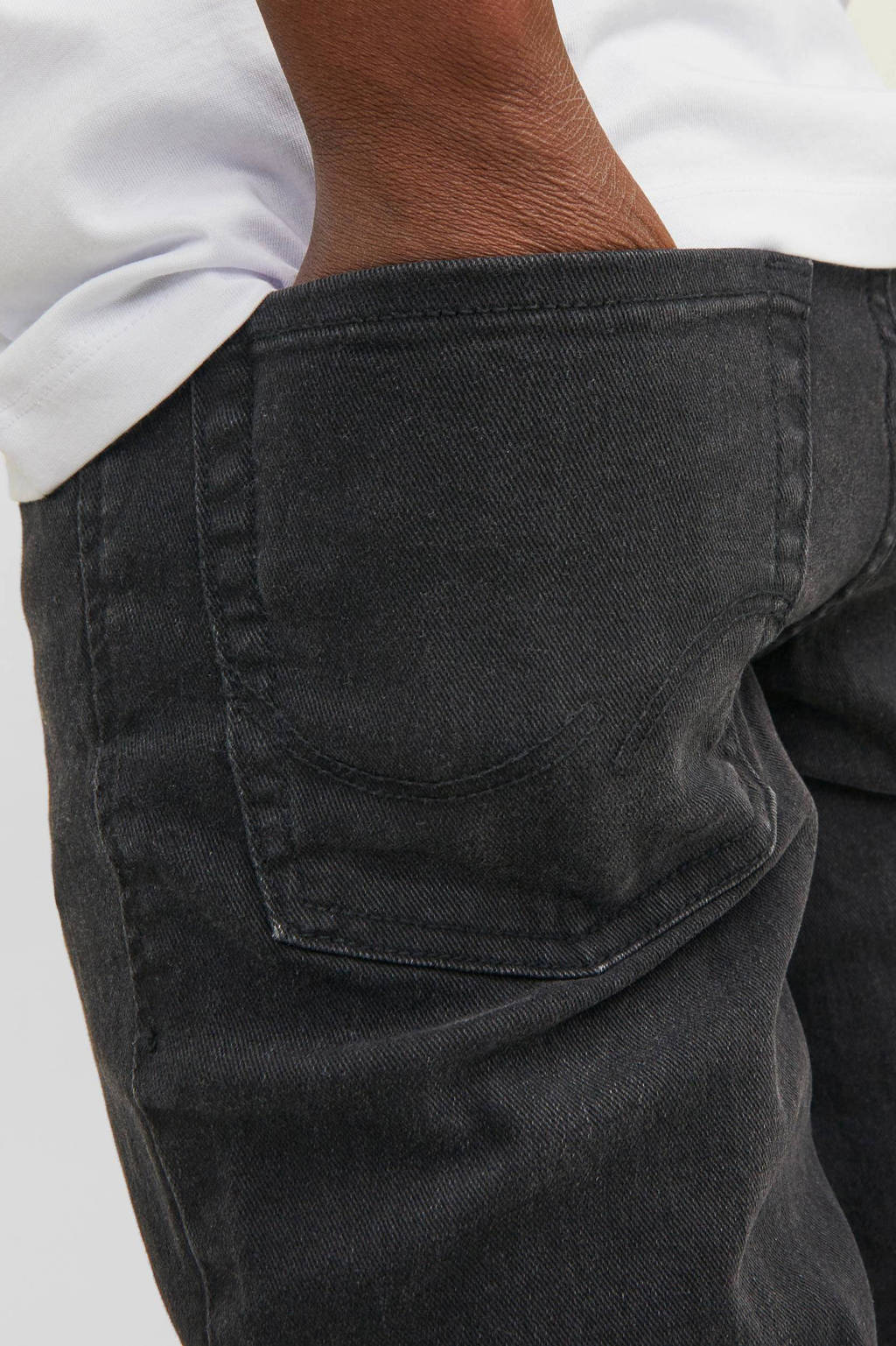 JACK & JONES low waist slim fit jeans JJIGLENN JJORIGINAL black denim