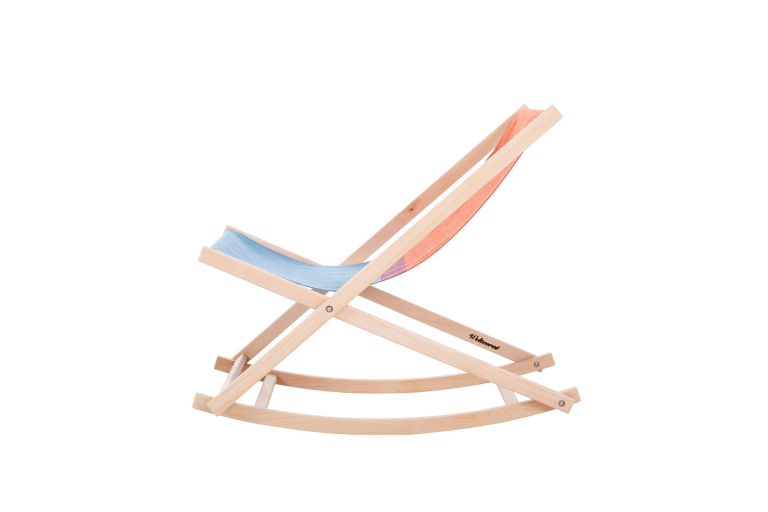 Weltevree Beach Rocker schommelstoel rood/blauw