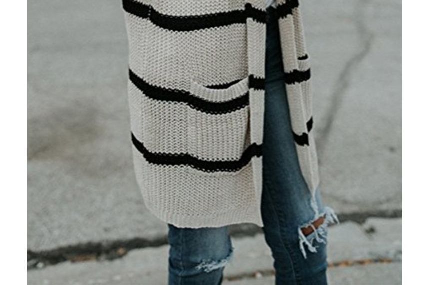 Astromeria - Gestreepte oversized cardigan
