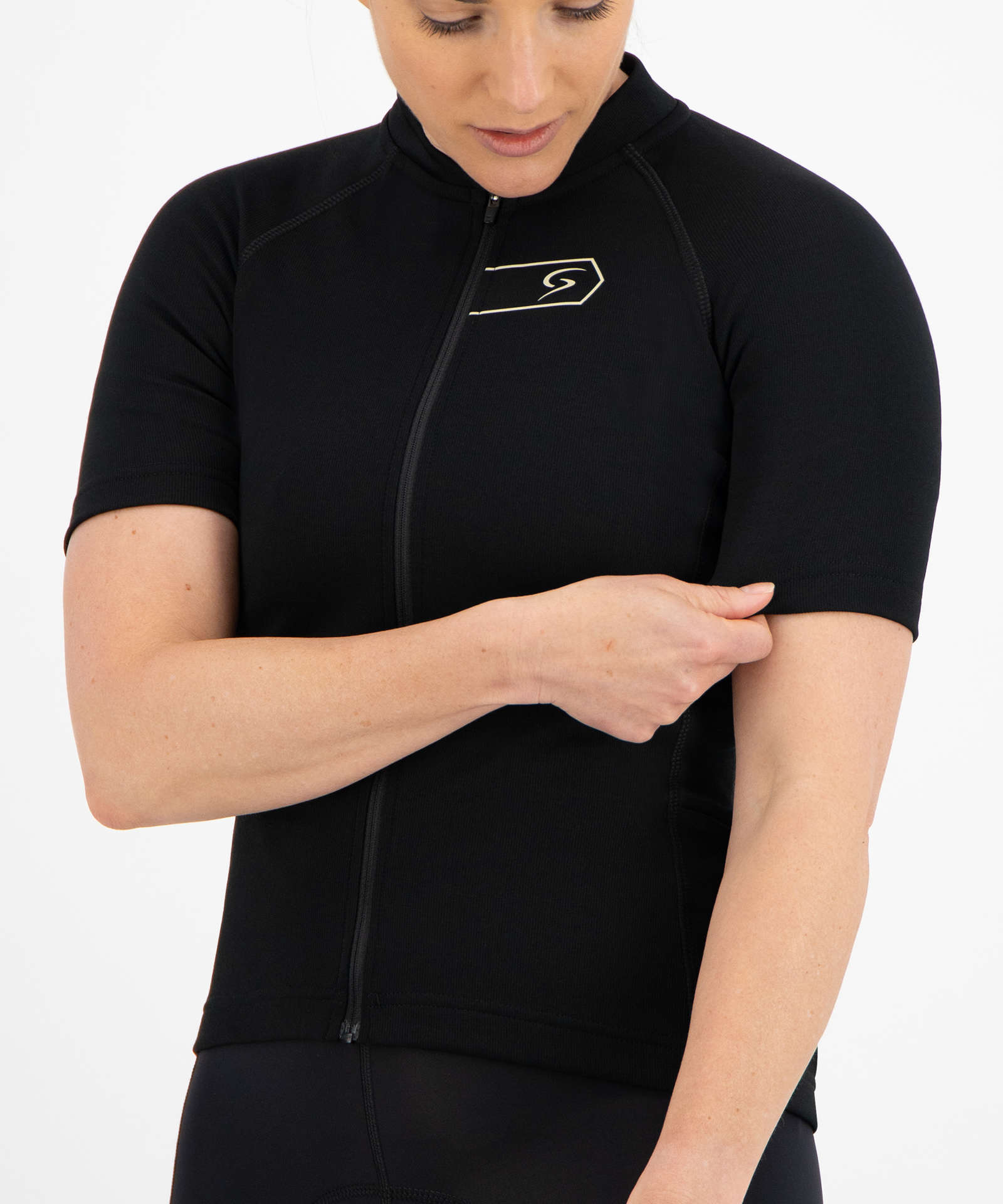 FUTURUM MARA Merino Fietsshirt Korte Mouwen Zwart Dames