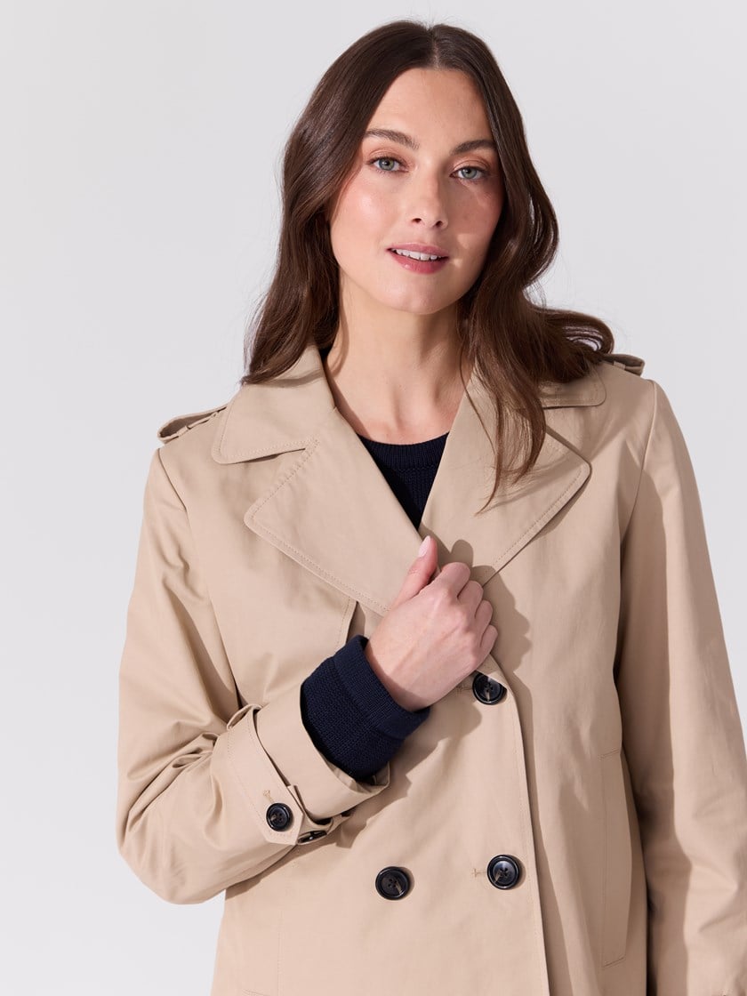 Mila kort trenchcoat Cobblestone