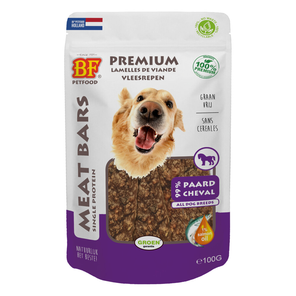 BF Petfood Meat Bars Paard100 gr