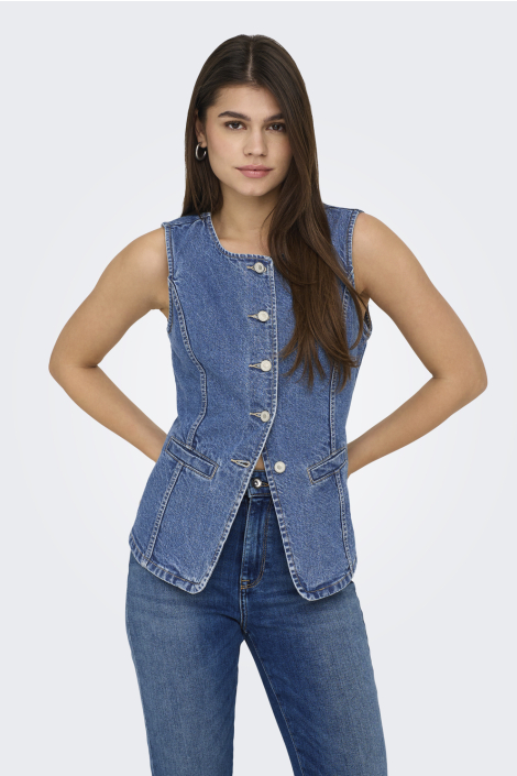 Only blauwe dames gilet
