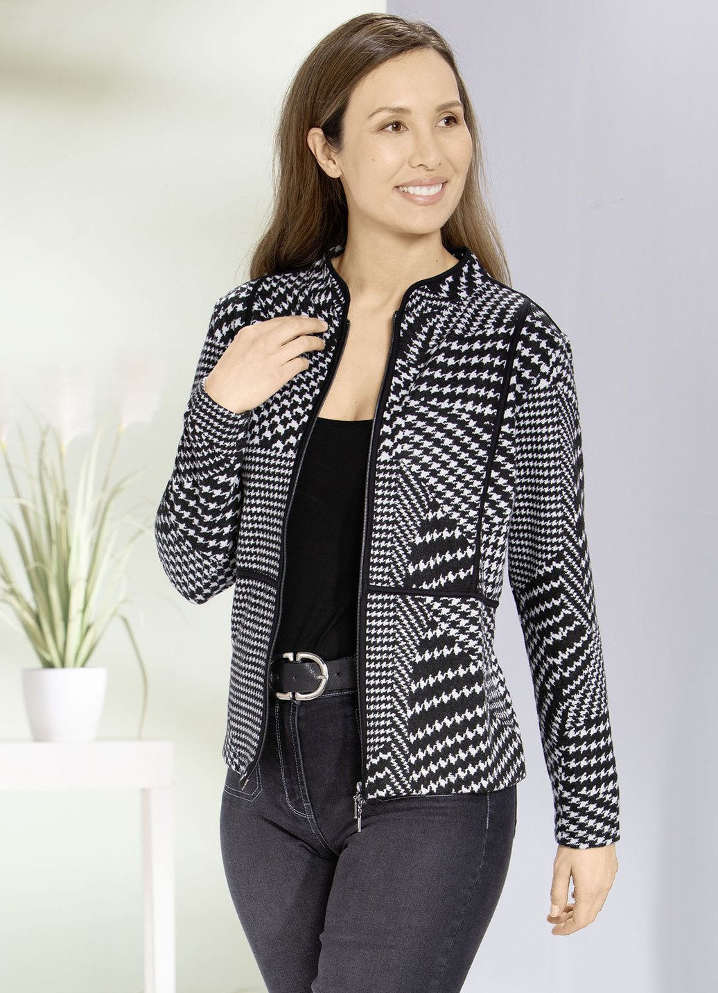 Flauschige Blusenjacke
