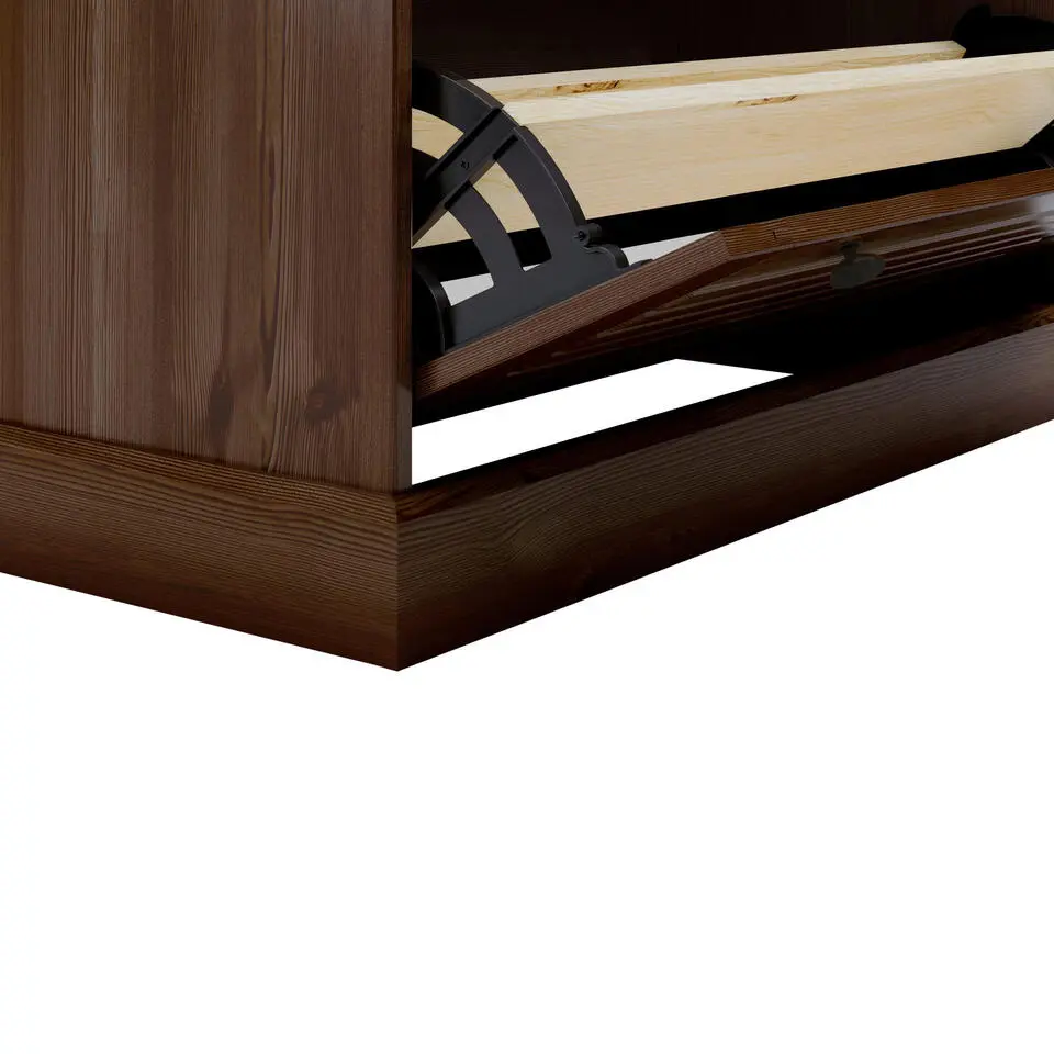 Mille - Garderobe met 1 klepdeur in bruin grenen