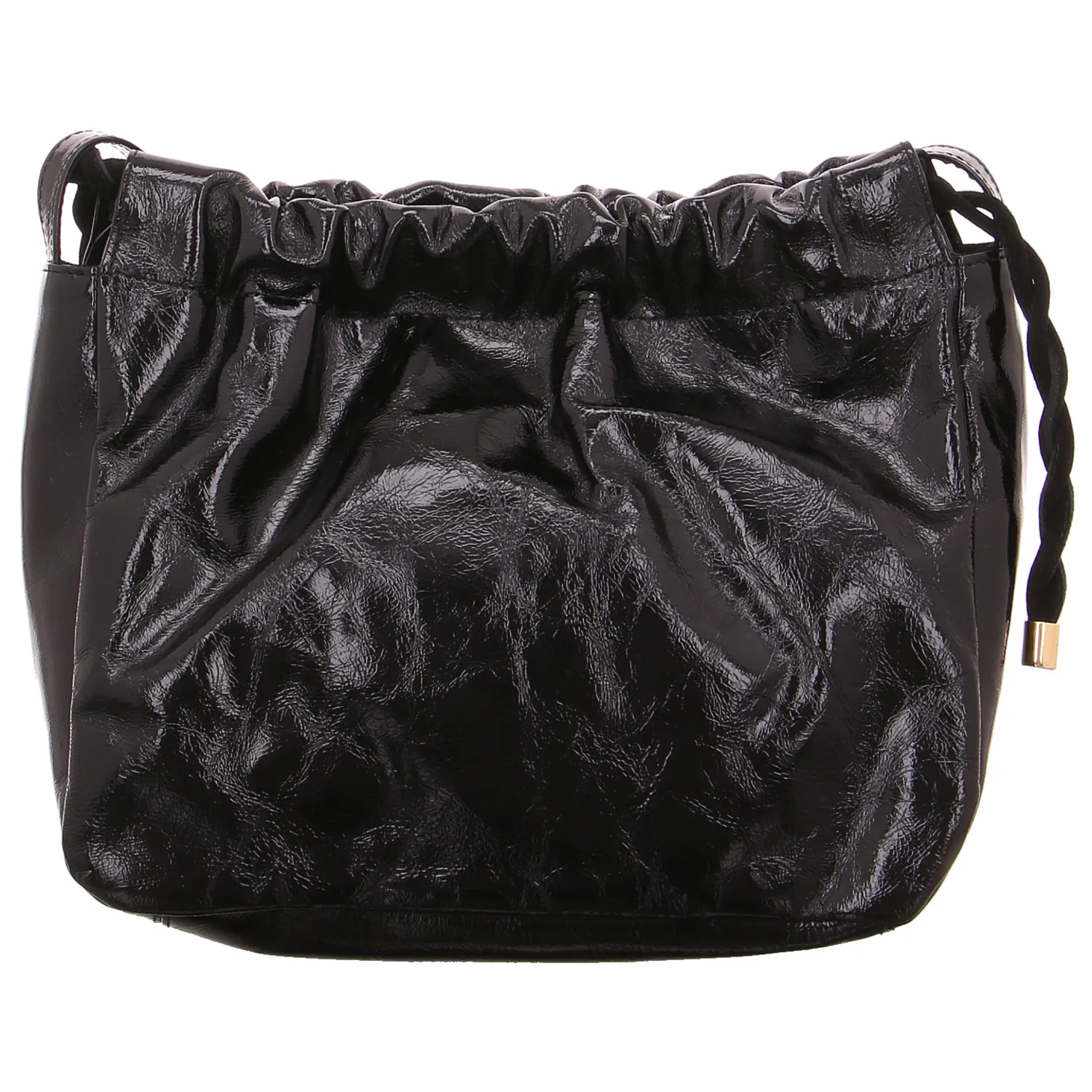 UNISA Beuteltasche Schwarz Leder