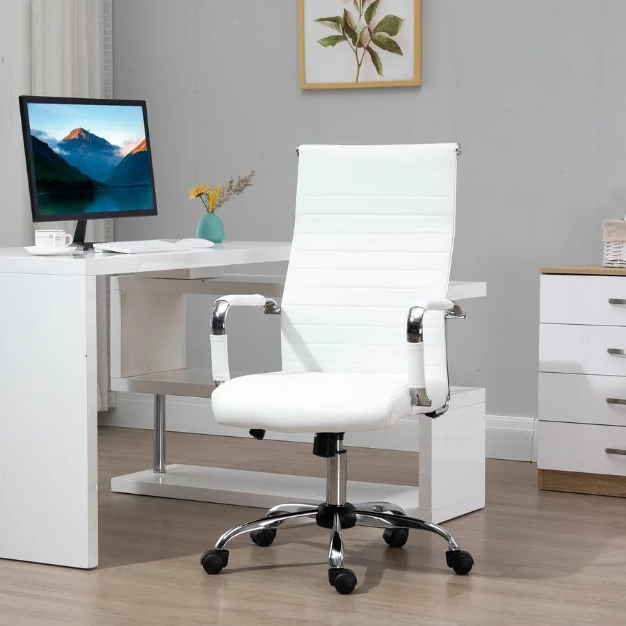 Vinsetto Bürostuhl mit Wippfunktion weiß