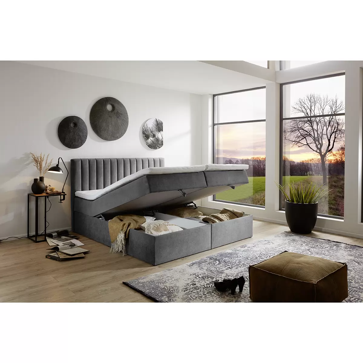 Boxbett Landquart 160 x 200 Grau