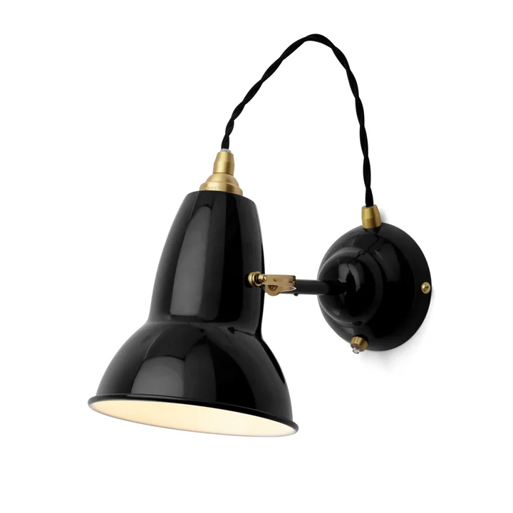 Anglepoise - Original 1227 Messing Wandleuchte, Jet Black