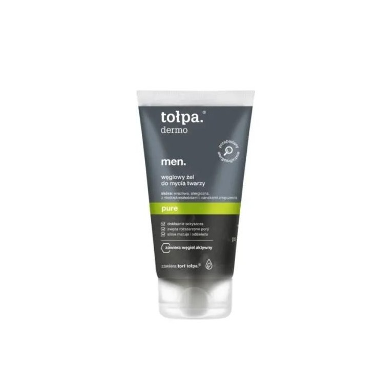 Tołpa Dermo Men Pure. houtskool gezichtswasgel 150 ml