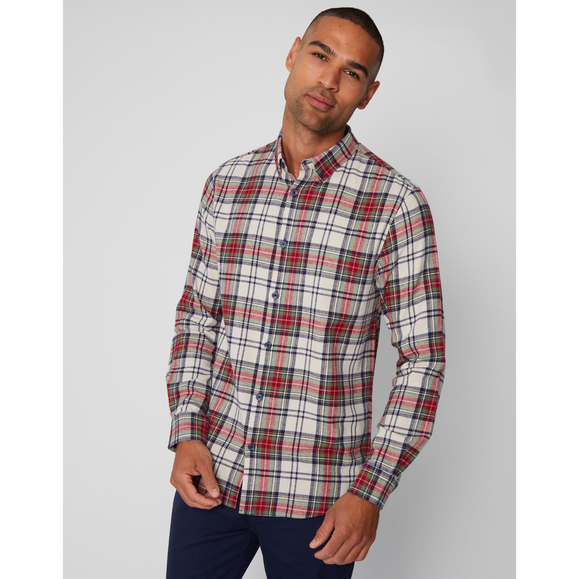 Threadbare TB Checkered Long Sleeve Shirt Mens