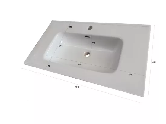 Ensemble de salle de bain 4 pièces LARISSA blanc brillant