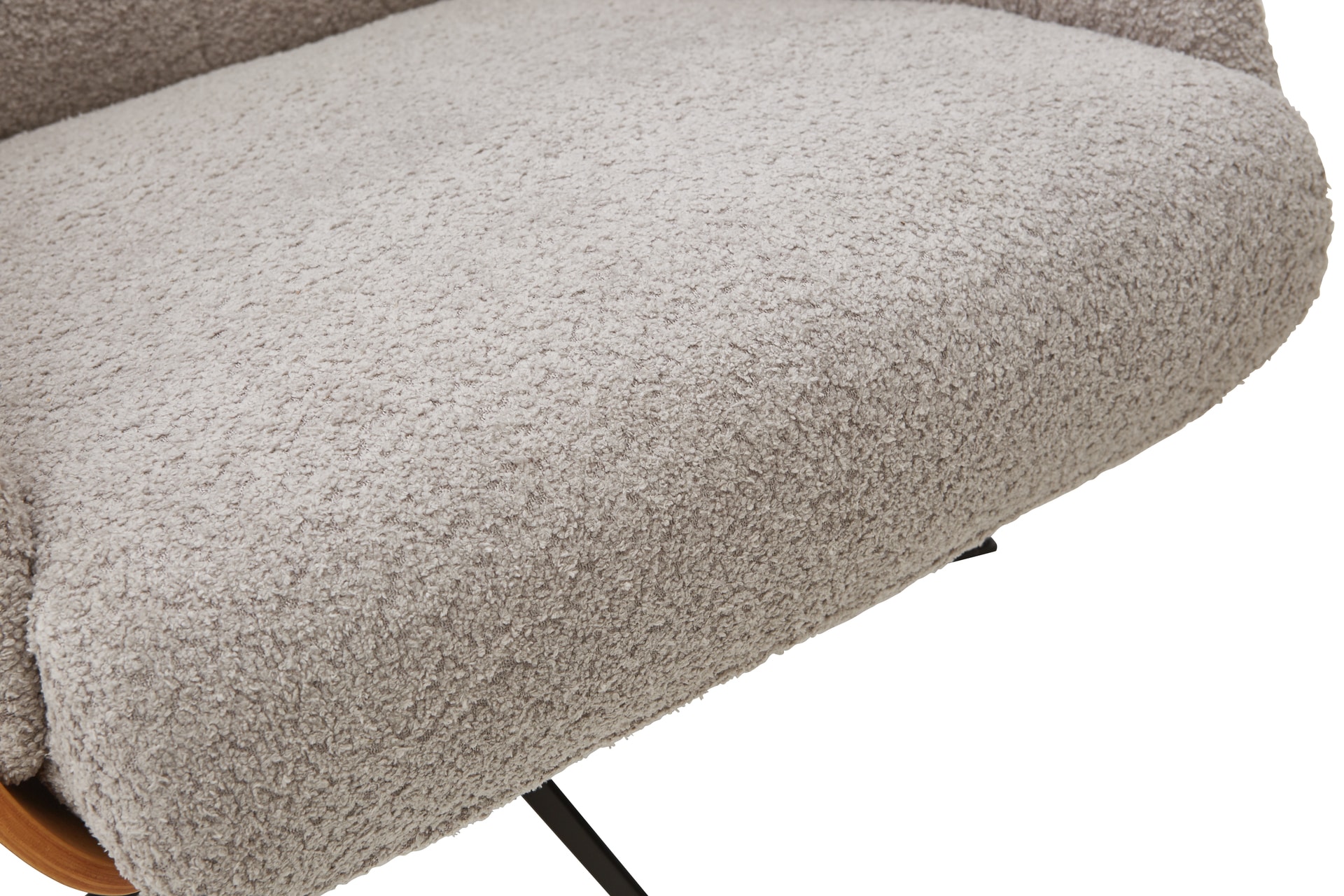 LIV'IN Sessel mit Hocker MALMÖ light grey/ Eiche