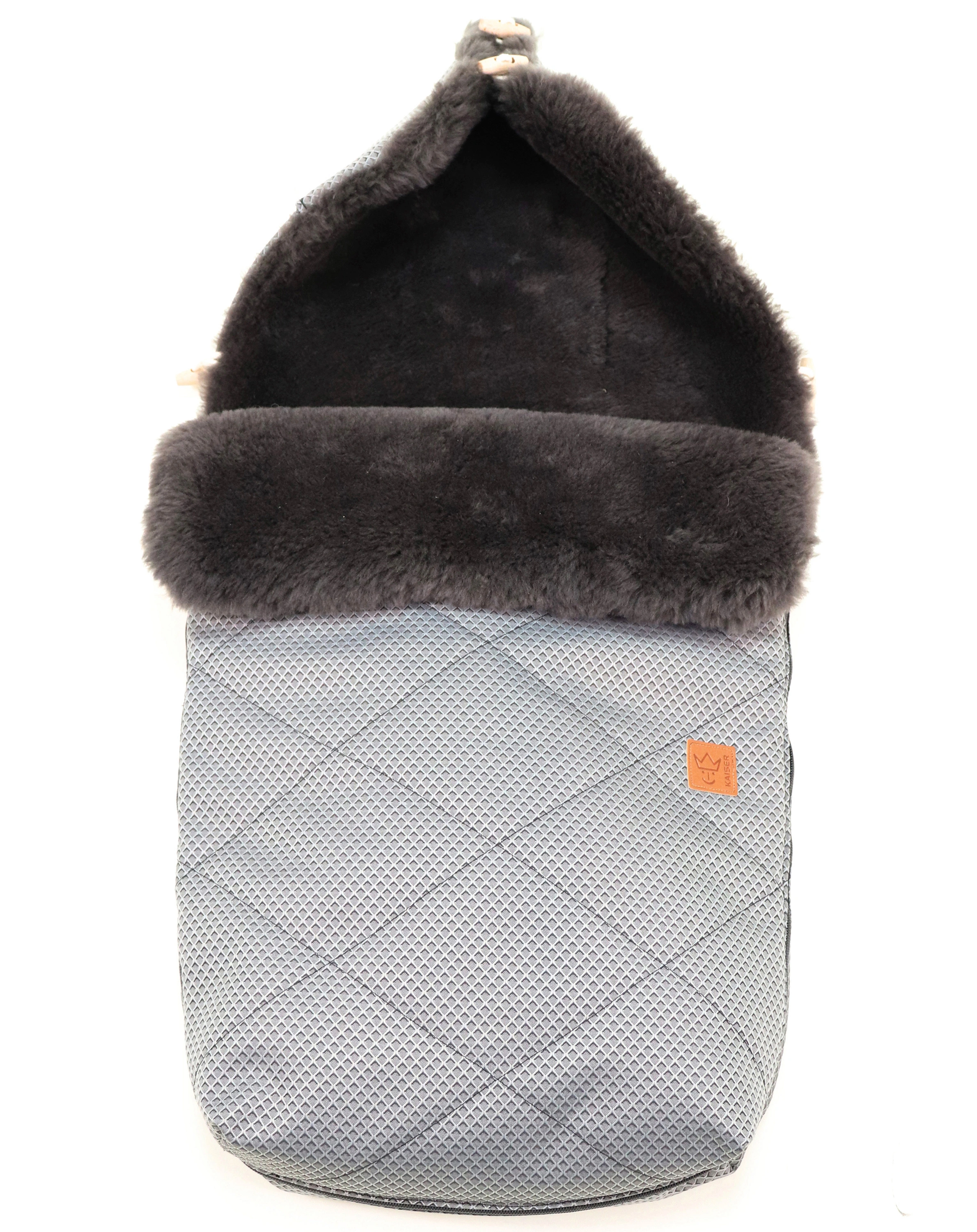 Buggy-Fußsack NATURA GRAPHIT mit Lammfell in anthracite